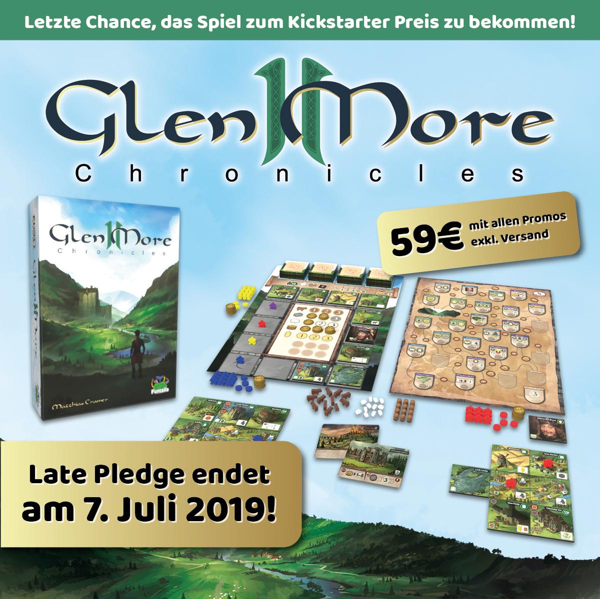 „Glen More II Chronicles“ für 59 Euro mit allen Promos