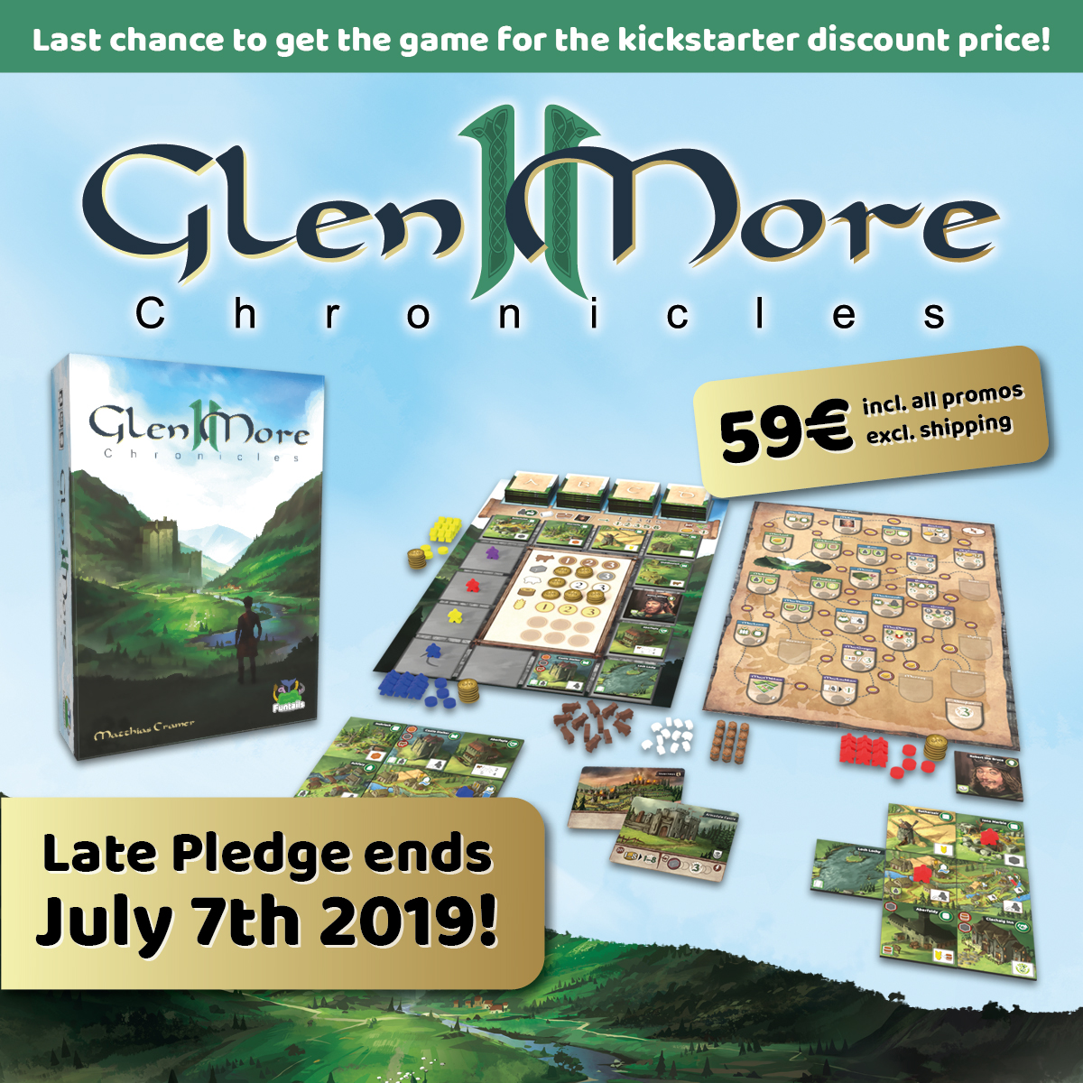 “Glen More II Chronicles” for 59 Euro with all Promos